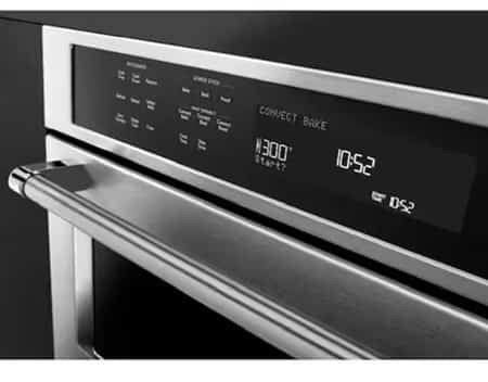 KitchenAid open box 27 in. Electric Even-Heat True Convection Wall Oven with Built-In Microwave in Stainless Steel