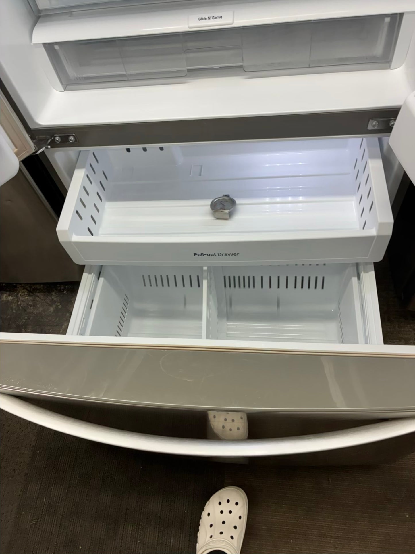 LG French door refrigerator stainless steel 36” ice maker water dispenser