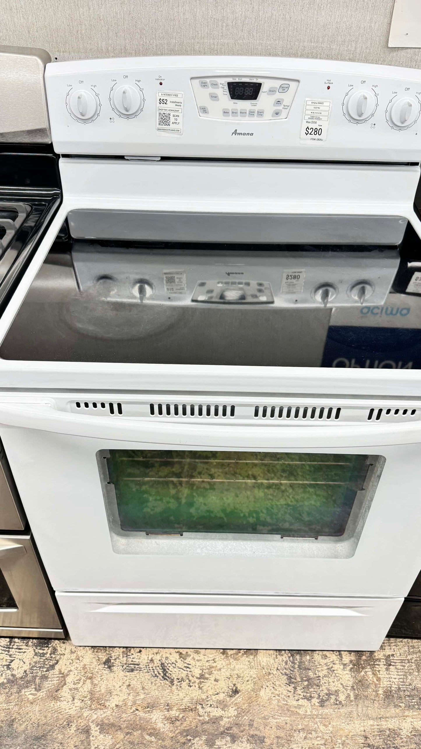 Amana electric range white