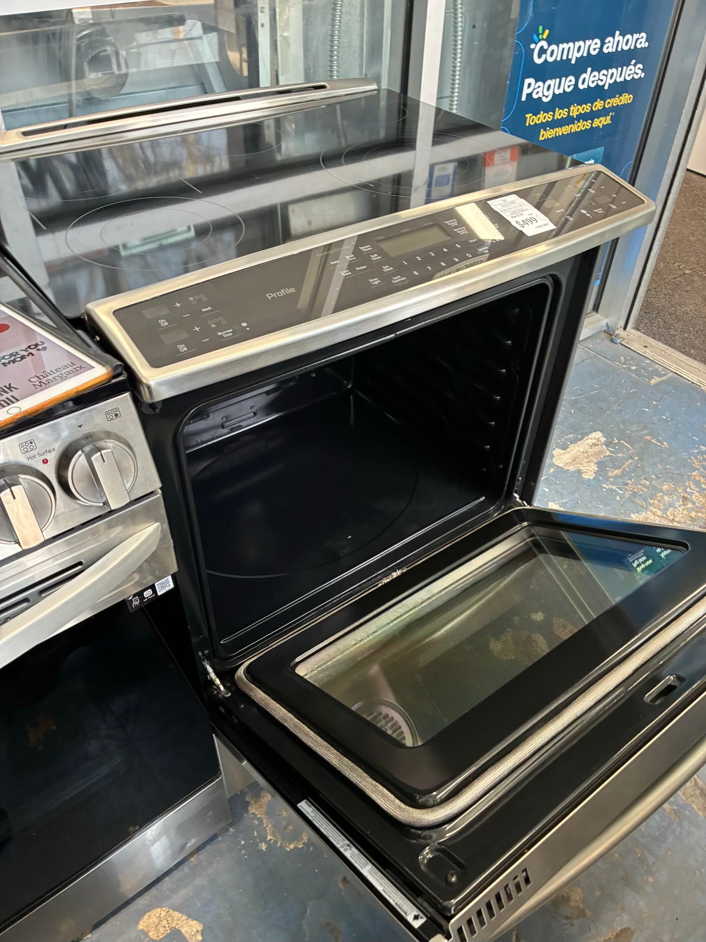 GE slide in stainless steel 30” electric range