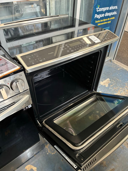 GE slide in stainless steel 30” electric range