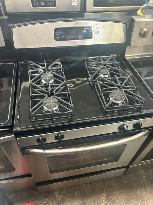GE Gas Range Black 4 Burners 30”