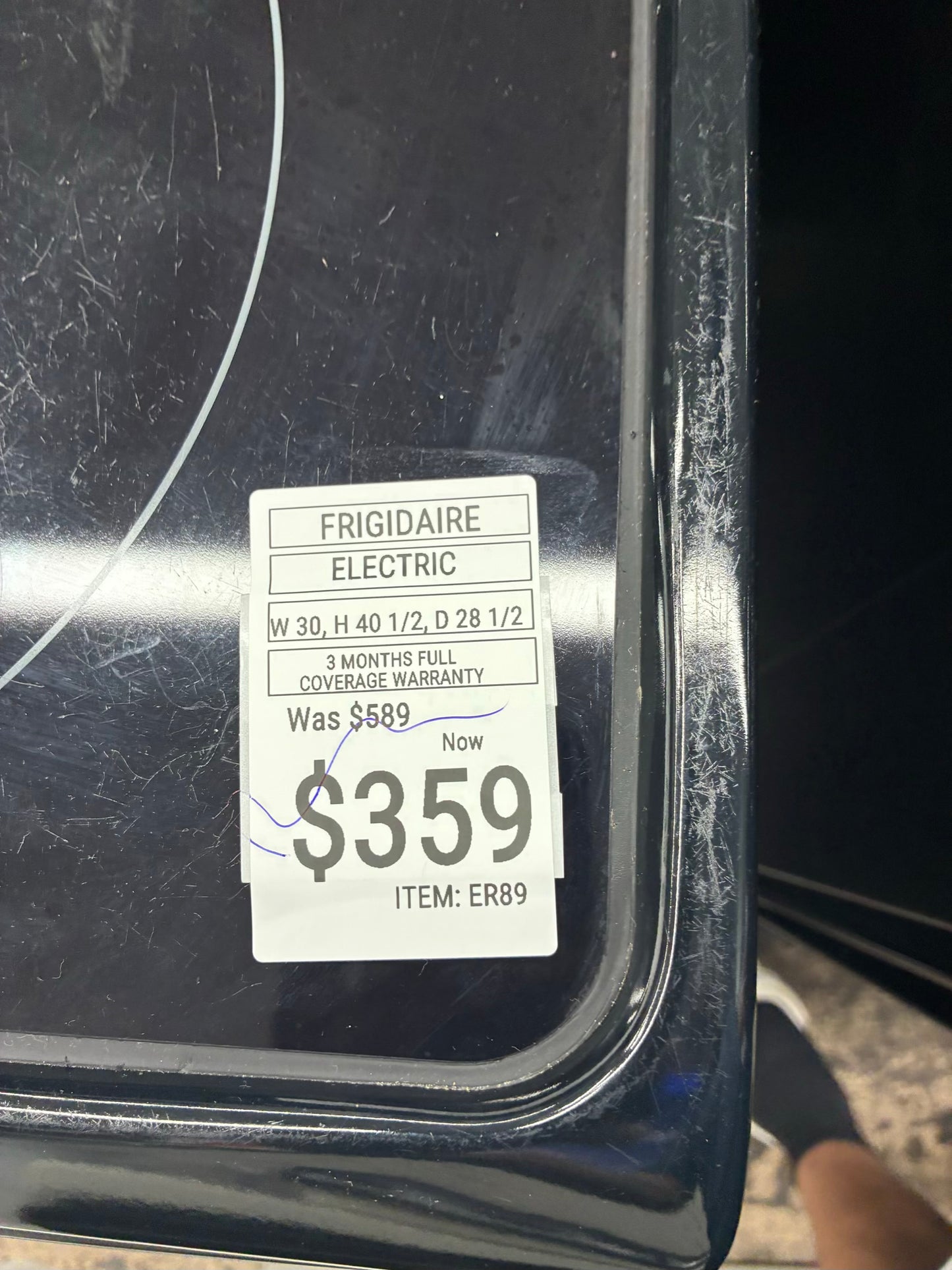 Frigidaire electric range stainless steel 30”