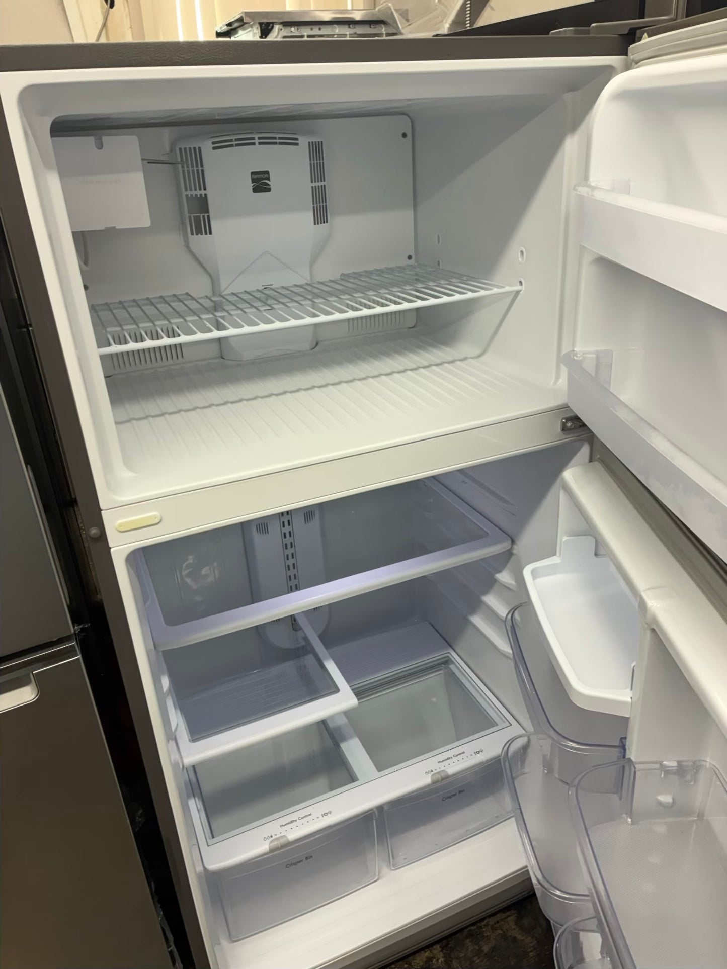 Kenmore top freezer refrigerator stainless steel 33”