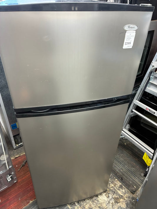 Whirlpool Top Freezer Refrigerator 30” stainless steel ,
