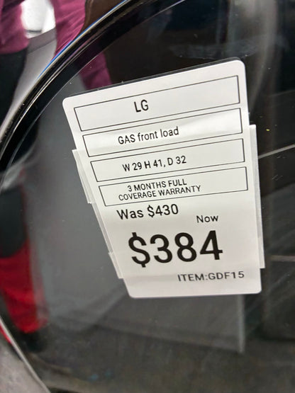 LG electric dryer 29” large capacity