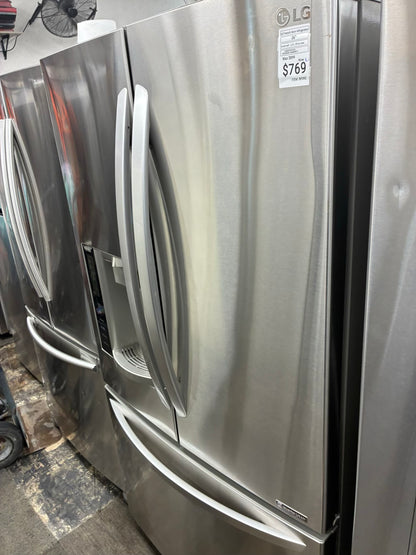 LG French door refrigerator stainless steel 36” ice maker water dispenser