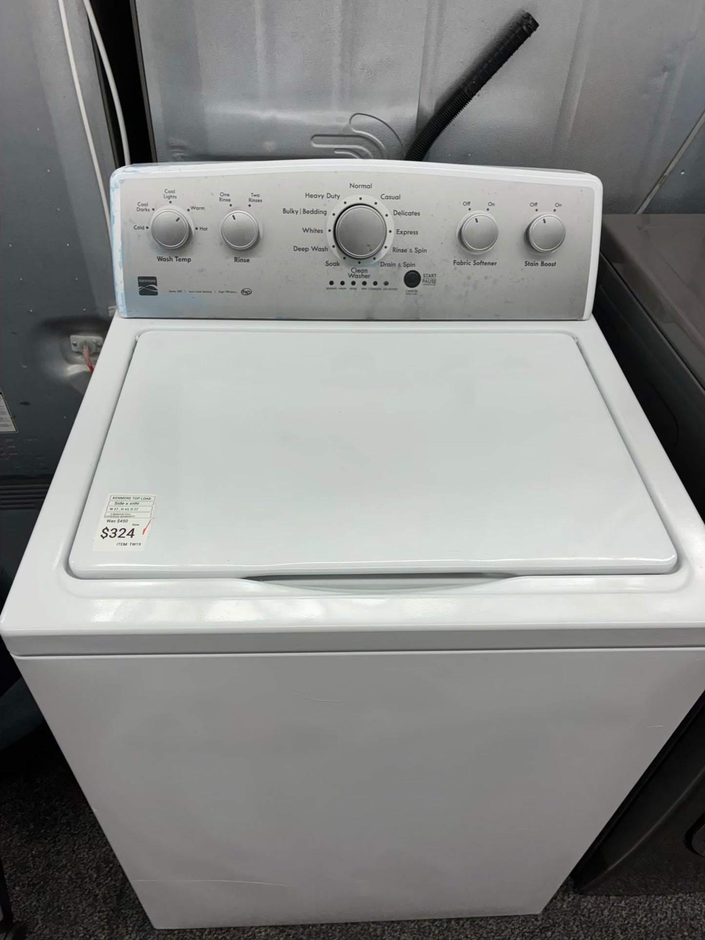 Kenmore top load washer 27” large capacity