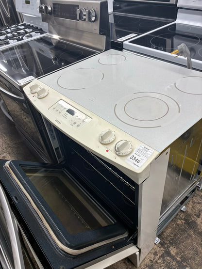 Kenmore electric white  range 4 burner 30 inch slide in