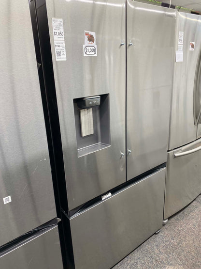 ITEM: RF1075 Samsung 31 cu. ft. Mega Capacity 3-Door French Door Refrigerator with Four Types of Ice in Stainless Steel 36”