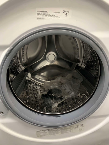 🔥 HOT DEAL
 ★ Samsung Open Box 4.5 cu. ft. High-Efficiency Front Load Washer with Self-Clean+ in White & 7.5 cu. ft. Stackable Vented Electric Dryer with Sensor Dry in White 27 in WD545