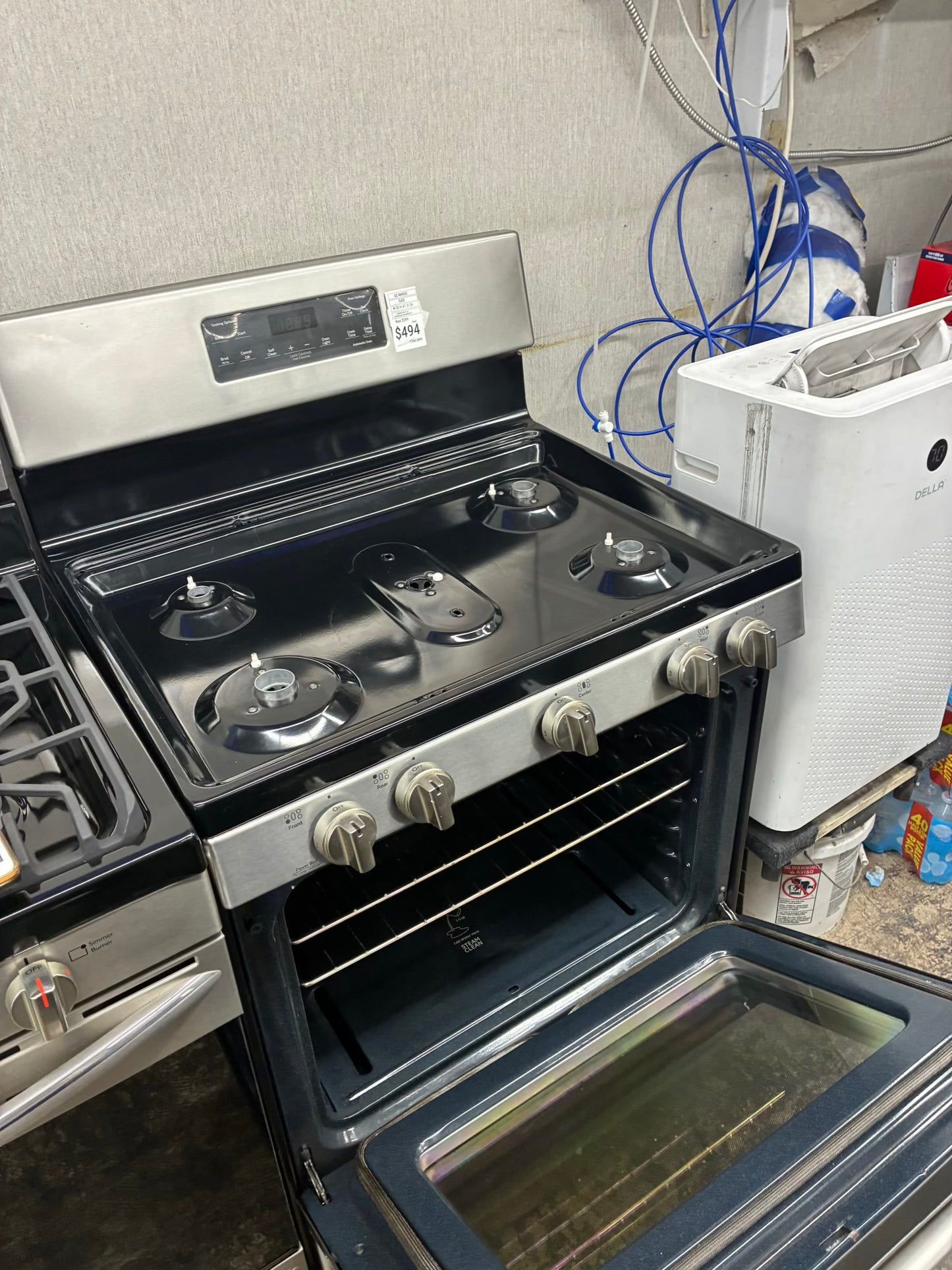 GEGas Range Stainless Steel 5 Burners 30”