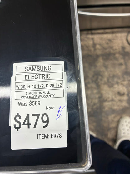 Samsung electric range stainless steel 30”