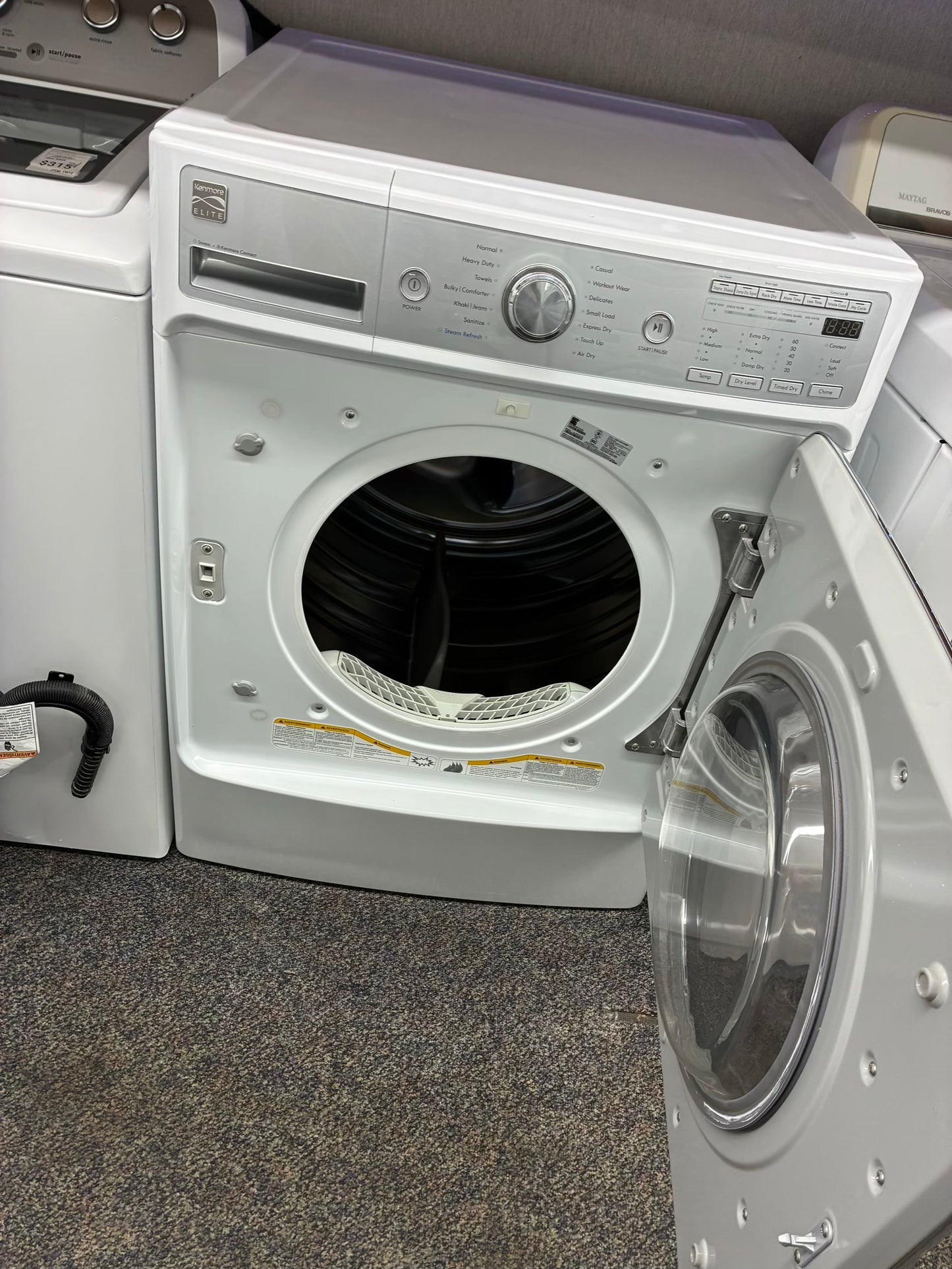 Kenmore elite gas dryer front load 29”