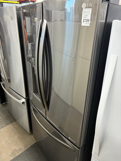 LG French door refrigerator stainless steel 36” ice maker water dispenser counter depth