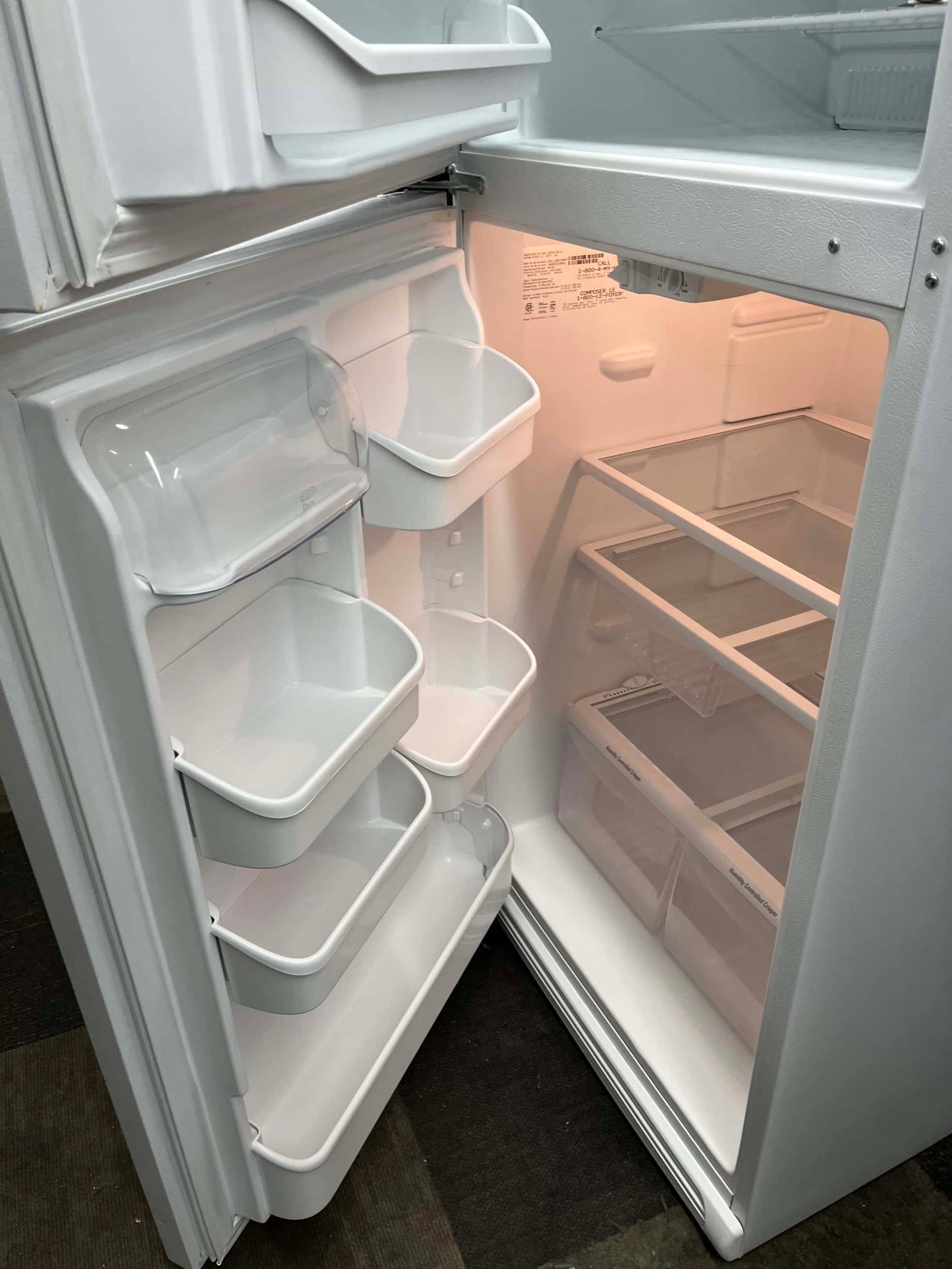 ITEM: #RF29A kenmore top  freezer white refrigerator  30” in