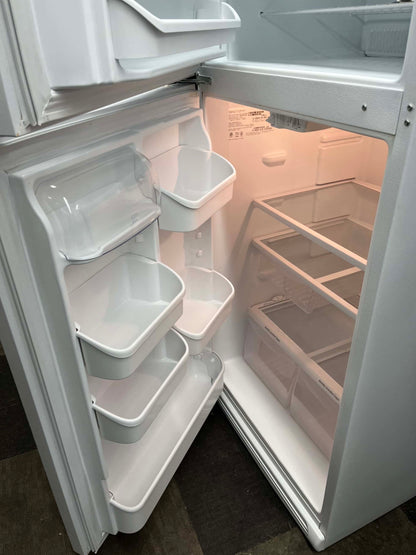 ITEM: #RF29A kenmore top  freezer white refrigerator  30” in