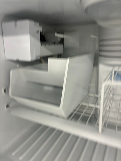 GE top freezer refrigerator stainless steel 33”
