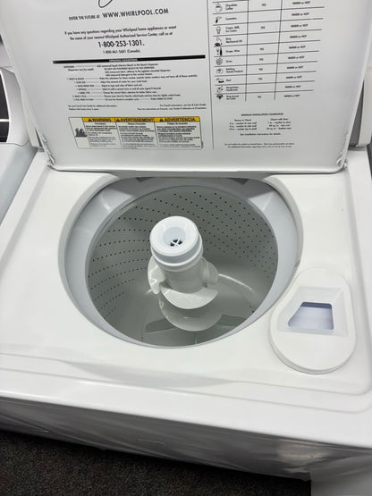 Whirlpool top load large capacity white 27”