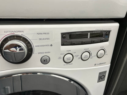 ^ ITEM #WD93D LG  front load electric washer and dryer 220v  stackable large capacity stainless steel drum 27 in D