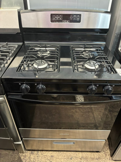 AMANA Gas Range Stainless Steel 4 burners 30”