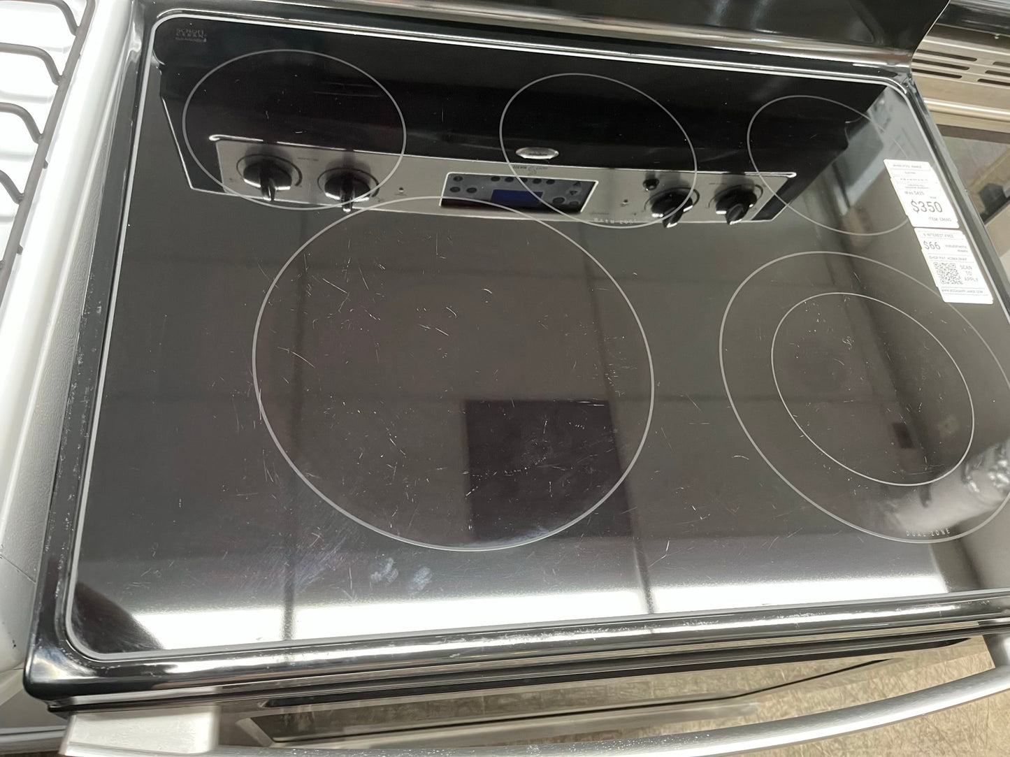 ^ Item : #ER66G Whirlpool electric range 5 burner stainless steel *more pictures soon
