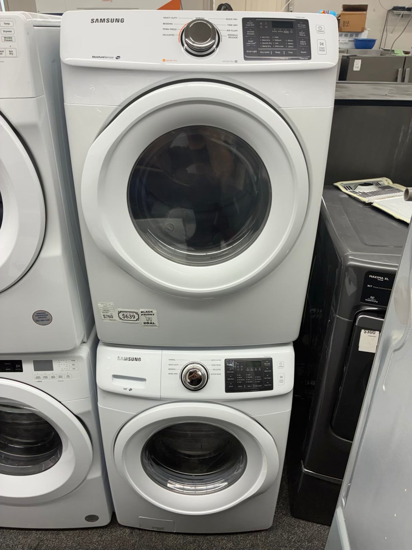 SAMSUNG WASHER N DRYER FRONT LOAD ELECTRIC 27” WHITE