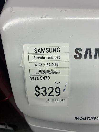 Samsung Electric Dryer 27”white front load