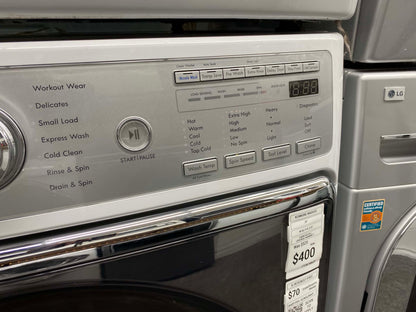 Item: #WD18S LG high efficiency and electric dryer stainless steel drum front load ,large capacity stackable or side by side 29” in