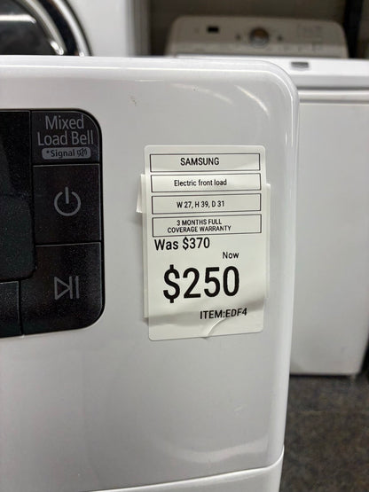 SAMSUNG front load  electric dryer 220v large capacity stackable 27”