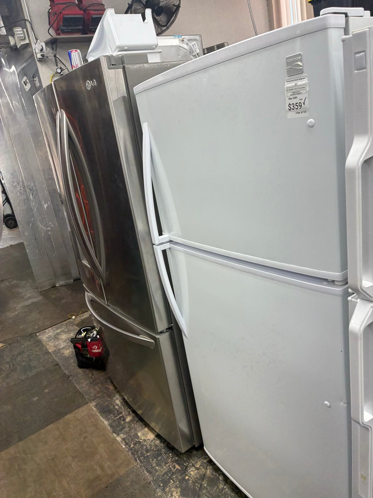 Kenmore top freezer refrigerator stainless steel 30”