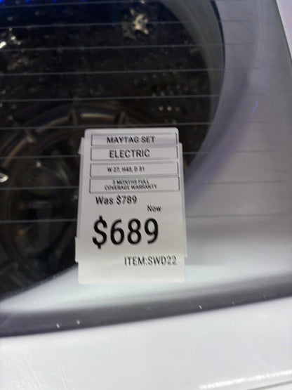 LG WASHER N DRYER TOP LOAD ELECTRIC 27” SIDE BY SIDE LARGE CAPACITY