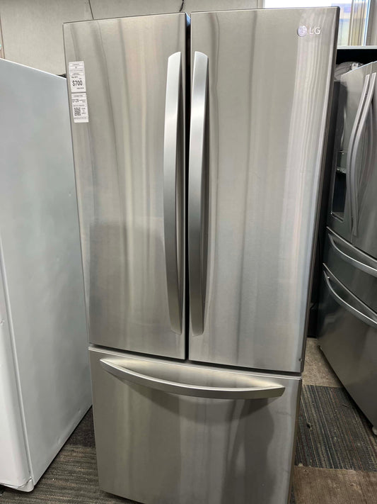 - Item: #RF29F LG french door refrigerator stainless steel w/water ice dispenser 36 in