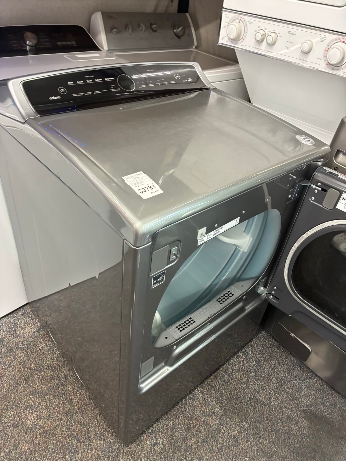 Whirlpool electric dryer 29” large capacity slate