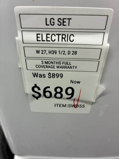 LG electric washer and dryer 27” front load