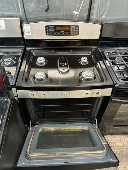GE range 5 burner stainless steel 30”