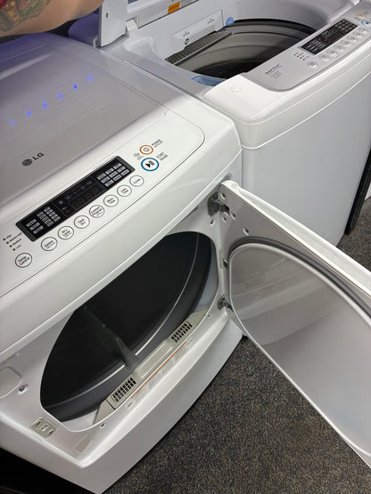LG electric washer and dryer 27” top load