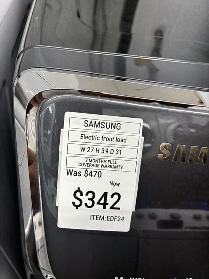 Samsung Electric Dryer 27”  slate  front load