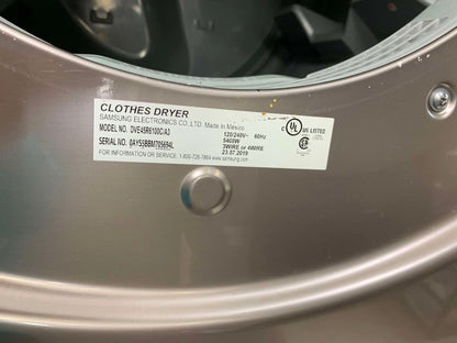 ★ Samsung open box 4.5-cu ft High Efficiency Stackable Steam Cycle Smart Front-Load Washer and gentle used Electric Dryer with 7.5 Cu. Ft. Capacity, Smart Care, 10 Dryer Programs, Sensor Dry, Steam Sanitize+, Wrinkle Prevent WD461