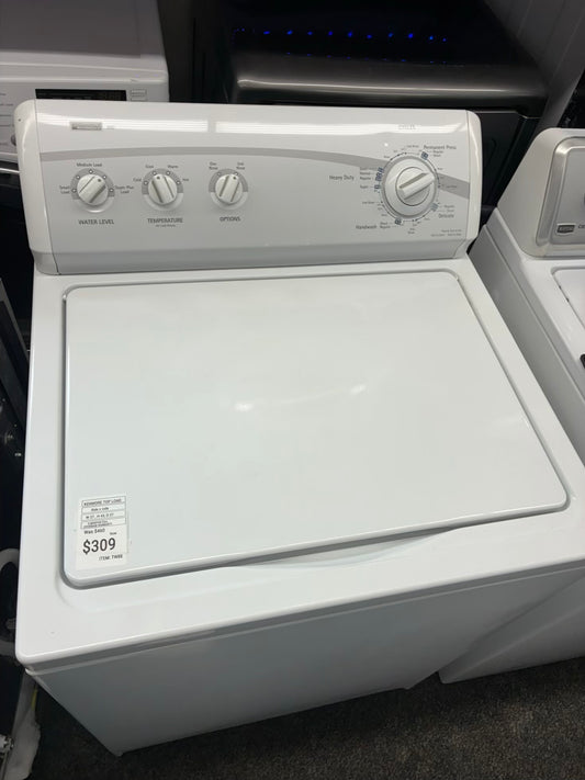 Kenmore top load washer  large capacity side x side 27”