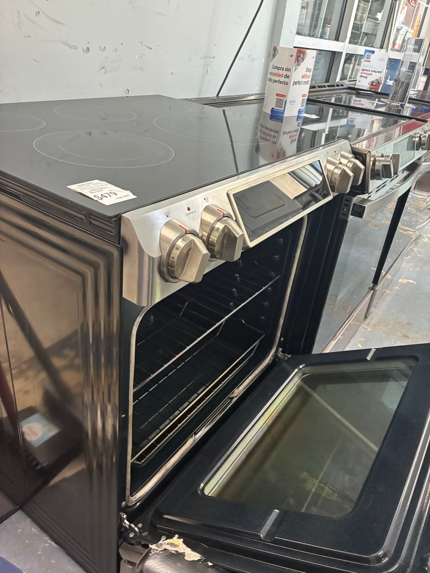Samsung electric range black 5 burners 30”