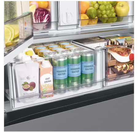 Item : #RF1076 Samsung Bespoke Open Box 30 cu. ft. 3-Door French Door Smart Refrigerator with Beverage Center in Stainless Steel, Standard 36” Depth RF789 - ST2