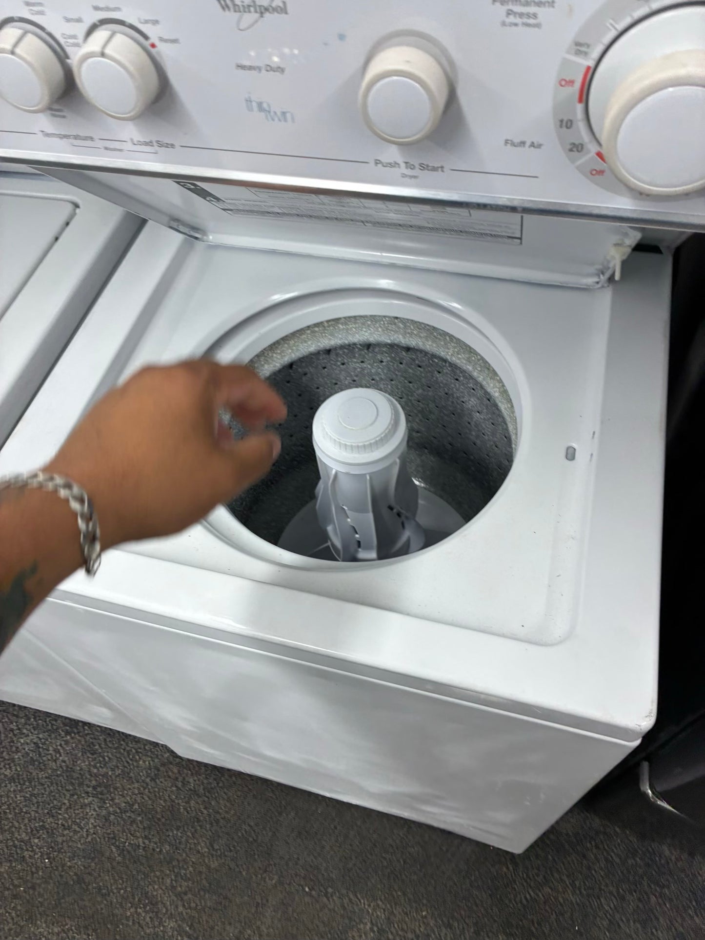 Whirlpool laundry center  washer and dryer set electric stackable 24”