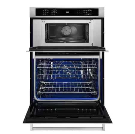 KitchenAid open box 27 in. Electric Even-Heat True Convection Wall Oven with Built-In Microwave in Stainless Steel