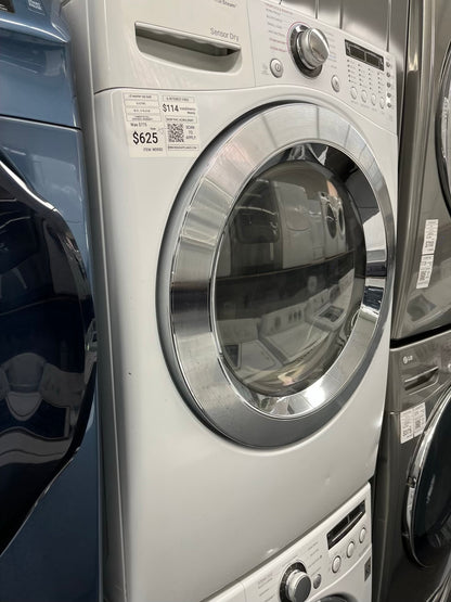 ^ ITEM #WD93D LG  front load electric washer and dryer 220v  stackable large capacity stainless steel drum 27 in D
