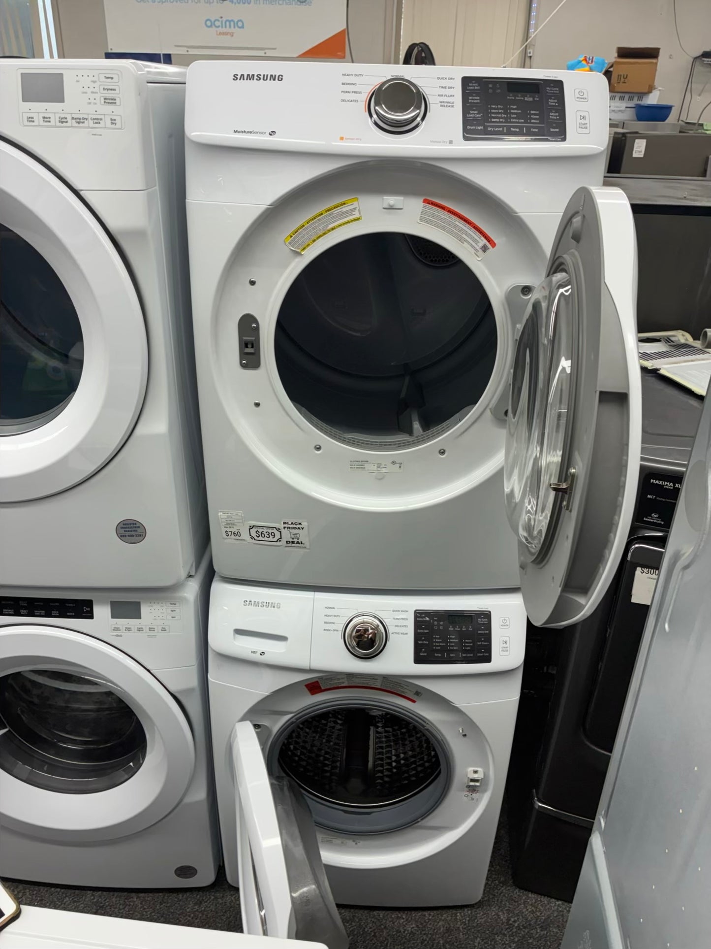 SAMSUNG WASHER N DRYER FRONT LOAD ELECTRIC 27” WHITE