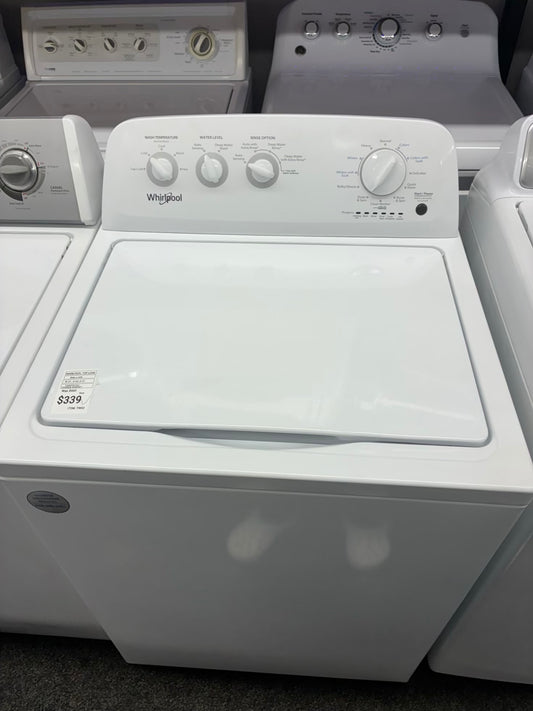 Whirlpool top load large capacity white 27”