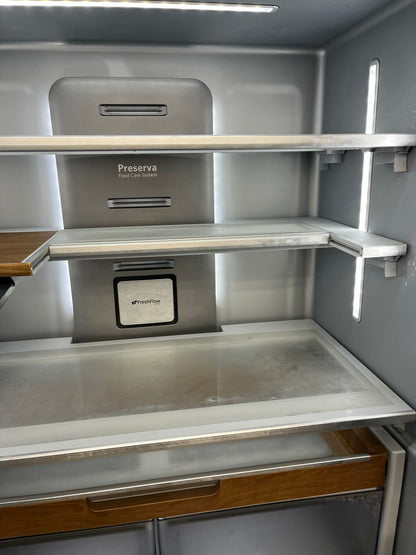 ^ Item: #RF94B Kitchen-Aid french door refrigerator counter deth slate stainless steel w/ ice maker 36” in