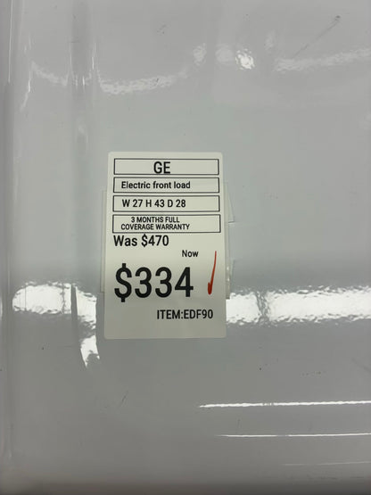 GE electric dryer 27” large capacity white