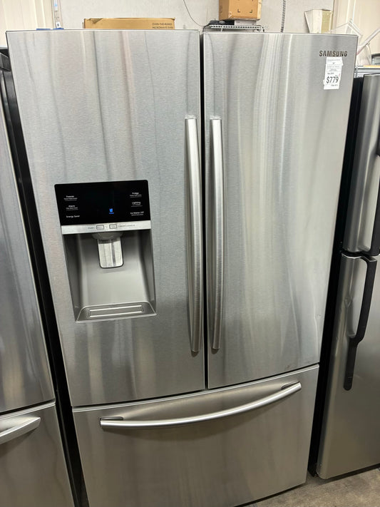 Samsung French door refrigerator stainless steel 36” ice maker water dispenser